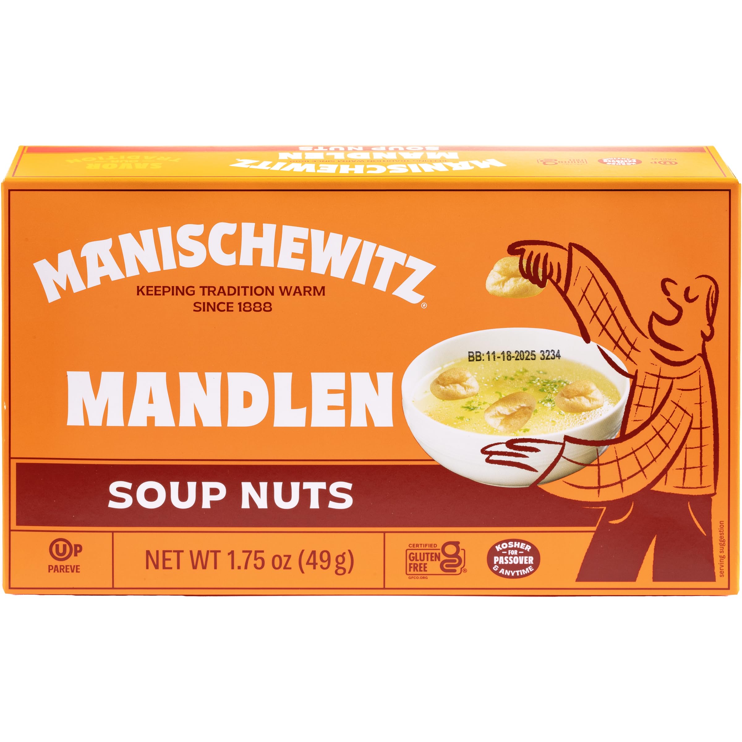 MIchan★ ！AZ ラム&ポテト✖️2袋 Amazon.com: Manischewitz Mandlen Soup Nuts 1.75oz (2 Pack